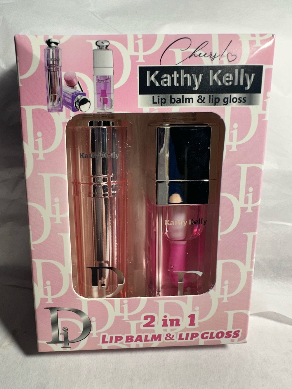 Kathy and Kelly Lip Balm & Lip Gloss Set – Hydrating & Glossy Lip Care Duo
Pink